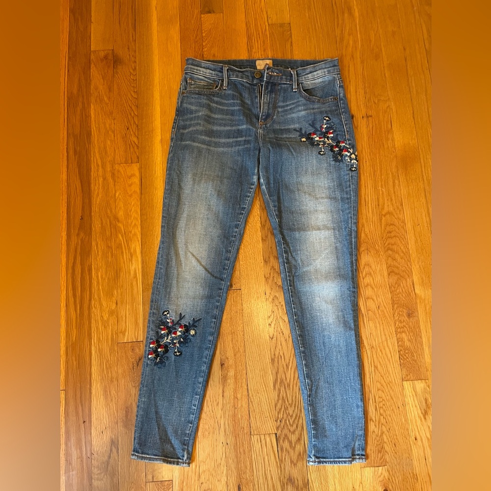 Free People Floral Jeans